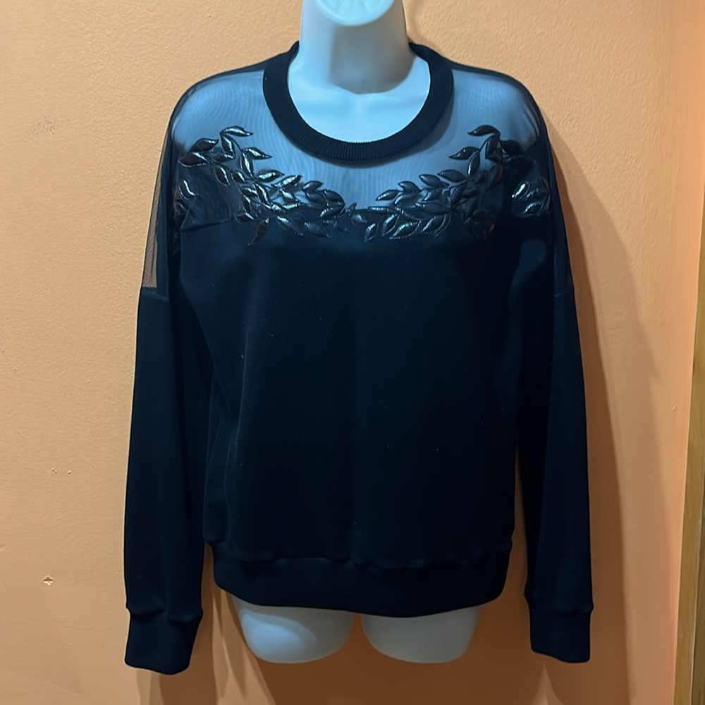 NEW Jean Claude Jitrois Black with Patent Leather Detailing Top sz M
